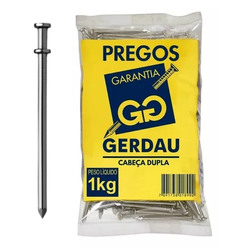 Prego 3,4 x 62mm (17 x 27) com Cabeça Dupla